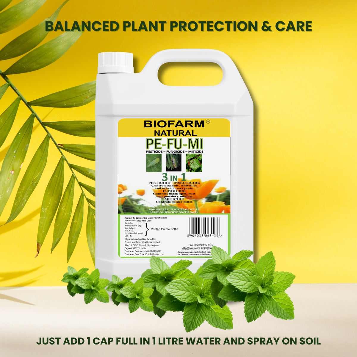 BioFarm PE-FU-MI – Plant Growth Promoter Liquid (5 Litre)
