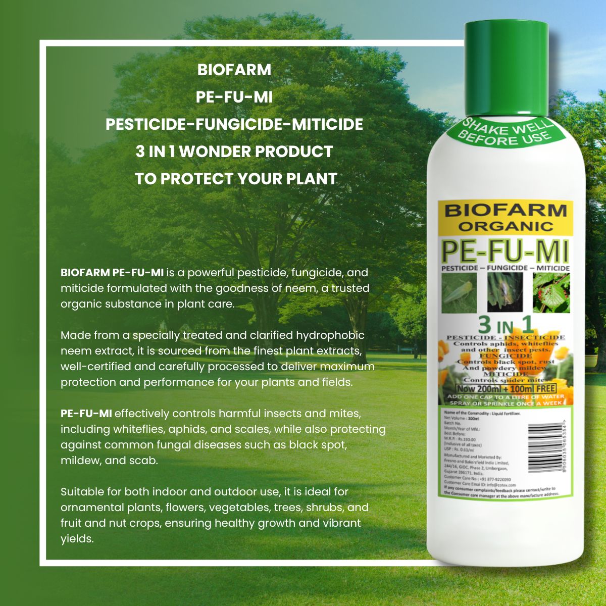 BioFarm PE-FU-MI – Plant Growth Promoter Liquid (5 Litre)